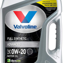 Valvoline Advanced Full Synthetic SAE 0W-20 Motor Oil 5 QT