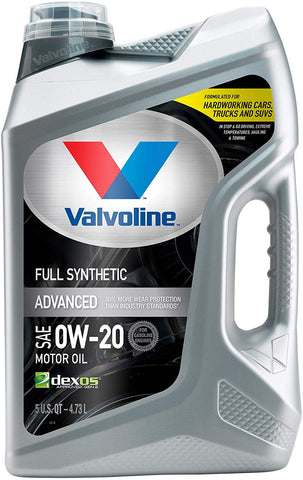 Valvoline Advanced Full Synthetic SAE 0W-20 Motor Oil 5 QT