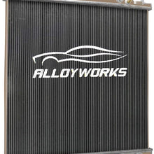 ALLOYWORKS 4 Row Core Aluminum Radiator For 2003-2007 Ford F250 F350 F450 F550 F53 6.0L Turbo Diesel Powerstroke