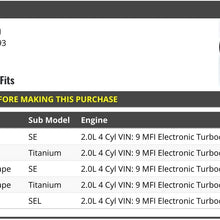 A/C Compressor - Compatible with 2013-2016 Ford Escape 2.0L Turbo