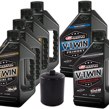 MaximaHiflofiltro VTTOCK23 Complete Engine Oil Change Kit for V-Twin Synthetic Blend Harley Davidson Twin Cam, 6 Quart