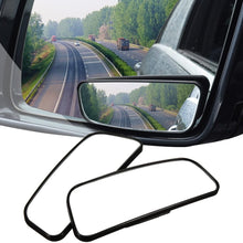 Audew 2 Pack Square Blind Spot Mirror 360° ABS Glass for All Universal Vehicles Car Fit Stick-on Design