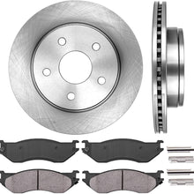 CRK11948 FRONT 336mm Premium OE 5Lug [2] Brake Rotors + Ceramic Pads + Clips [fit 2004-2006 Dodge Durango 2002 Ram 1500]