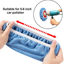 20 Pieces Car Polisher Pad Bonnet Microfiber Max Baxer Bonnet Polishing Bonnet Buffing Pad Cover (5-6 Inches)