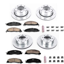 Power Stop K5458 Front & Rear Brake Kit with Drilled/Slotted Brake Rotors and Z23 Evolution Ceramic Brake Pads