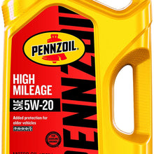 Pennzoil 550045196-3PK Platinum High Mileage Full Synthetic 5W-20 Motor Oil (SN), 5 Quart, 3 Pack