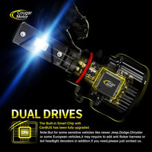 CougarMotor LED Headlight Bulbs All-in-One Conversion Kit - 9005-10000 Lm 6000K Cool White CREE