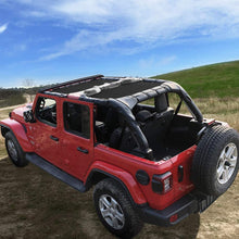 Shadeidea Jeep Wrangler SunShade JL Unlimited 4 Door Front & Rear 2 piece-Black Mesh Screen Sun shade JLU Top Cover UV Blocker with Pouch 2018+ New Model- 10 Years Warranty