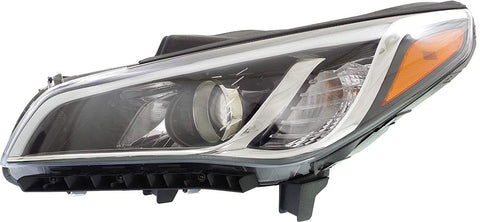 Headlight Assembly Compatible with 2015-2017 Hyundai Sonata Halogen Driver Side