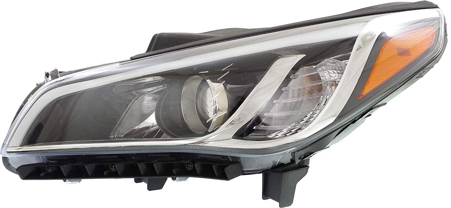 Headlight Compatible with HYUNDAI SONATA 2015-2017 LH Assembly Halogen