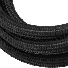 Mophorn AN8 Fuel Line Hose Kit BK Nylon Stainless Steel Braided Oil Line Hose NBR CPE Synthetic Rubber Gas Hose with Aluminum Hose End Fitting Adapter Set (16.4Ft Black)