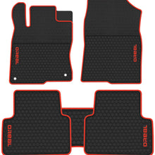biosp Car Floor Mats for Honda Civic 10th 2016 2017 2018 2019 Front And Rear Seat Heavy Duty Rubber Liner Black Red Vehicle Carpet Custom Fit- All Weather Guard Odorless