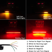 LivTee Waterproof 8" Motorcycle All-in-one LED Light Strip Tail Brake Stop Turn Signal Lights for Motorbike Scooter Quad Cruiser Harley Kawasaki Yamaha Suzuki Off Road, Red/Amber