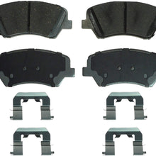 Wagner ThermoQuiet QC1595 Ceramic Disc Pad Set With Installation Hardware, Front