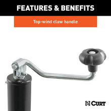 CURT 28350 Weld-On Pipe-Mount Swivel Trailer Jack, 5,000 lbs. 10-3/4 Inches Vertical Travel