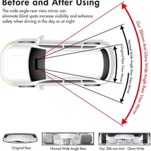 MIAOKE Rear View Mirror, 15-inch Clip on Rearview Mirrors, Wide Angle Curved Rearview Mirror, Interior Blind Spot Mirrors for Car