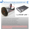 uxcell 394mil 10.76sqft Car Fender Engine Heat Sound Deadener Dampening Insulation Mat 40 Inch x 40 Inch