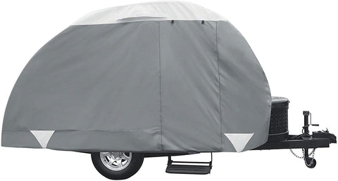 Classic Accessories Over Drive PolyPRO3 Deluxe Teardrop Trailer Cover, Fits 10' - 12' Tab & Clamshell Trailers (80-298-163101-RT)