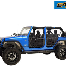 EAG Matrix Tubular Door with Side View Mirror Fit for 07-18 Jeep Wrangler JK 4 Door Only