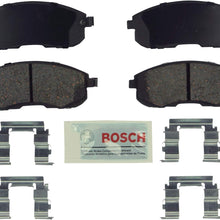 Bosch BE430H Blue Disc Brake Pad Set with Hardware for Select Infiniti G20 and Nissan Altima, Maxima, Sentra - FRONT