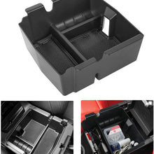 EBESTauto Car Center Console Organizer Storage Box for 2018-2019 JL Center Console Organizer Tray Insert ABS Black Materials, Armrest Box Storage Inserts Accessories, 1PCS