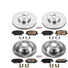 Power Stop KOE7512 Autospeciality Replacement Front and Rear Brake Kit- OE Rotors & Ceramic Brake Pads