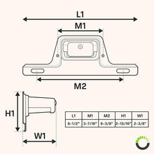 LED License Plate Light for Trailer [Bracket Mount] [DOT FMVSS 108] [SAE L] [Black-Finish] [Waterproof] [12V DC] License Tag Lights for UTV ATV Trailer Truck RV Boat