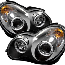 Spyder 5011251 Mercedes Benz C-Class 01-05 4 Dr Only Projector Headlights - Halogen Model Only (Not Compatible With Xenon/HID Model) - LED Halo - Black - High H1 (Included) - Low H7 (Included)