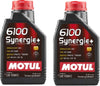 Motul 108646 Set of 2 6100 Synergie+ 10W-40 Motor Oil 1-Liter Bottles