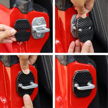 Voodonala for Jeep JK ABS Carbon Fiber Door Lock Covers Protection Trim for 2007-2019 Jeep Wrangler JK JKU, 2016+ Jeep Renegade, 2011+ Grand Cherokee, Chrysler, Grand Commander, 2019 RAM 6PCS