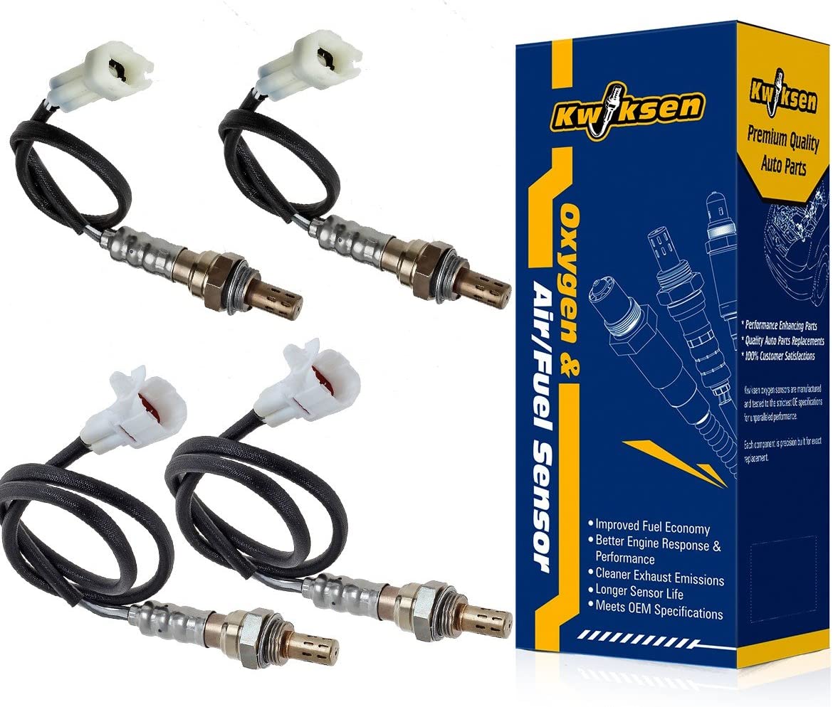 4pcs Heated Upstream and Downstream O2 Oxygen Sensor 234-4105 234-4080 Sensor 1 and Sensor 2 Replacement for Chevrolet Tracker 2.5L 2001-2004