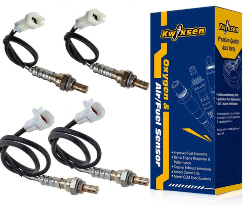 4pcs Heated Upstream and Downstream O2 Oxygen Sensor 234-4105 234-4080 Sensor 1 and Sensor 2 Replacement for Chevrolet Tracker 2.5L 2001-2004