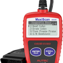 Autel MS309 Universal OBD2 Scanner Check Engine Fault Code Reader, Read Codes Clear Codes, View Freeze Frame Data, I/M Readiness Smog Check CAN Diagnostic Scan Tool