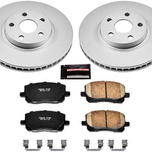 Power Stop CRK2316 Coated Brake Rotor & Ceramic Brake Pads- front