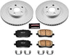 Power Stop CRK2316 Coated Brake Rotor & Ceramic Brake Pads- front