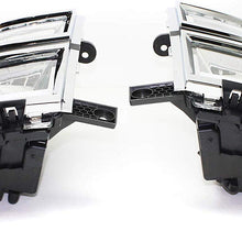 Headlight Assembly Compatible with 2014-2015 Chevrolet Silverado 1500 Halogen Clear Lens Chrome Interior With bulb(s) Pair Driver and Passenger Side