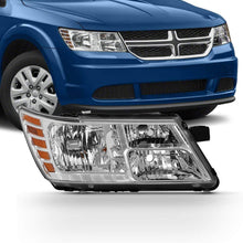 For 2009-18 Dodge Journey Passenger Side Only Headlight Assembly Chrome Housing Clear Lens