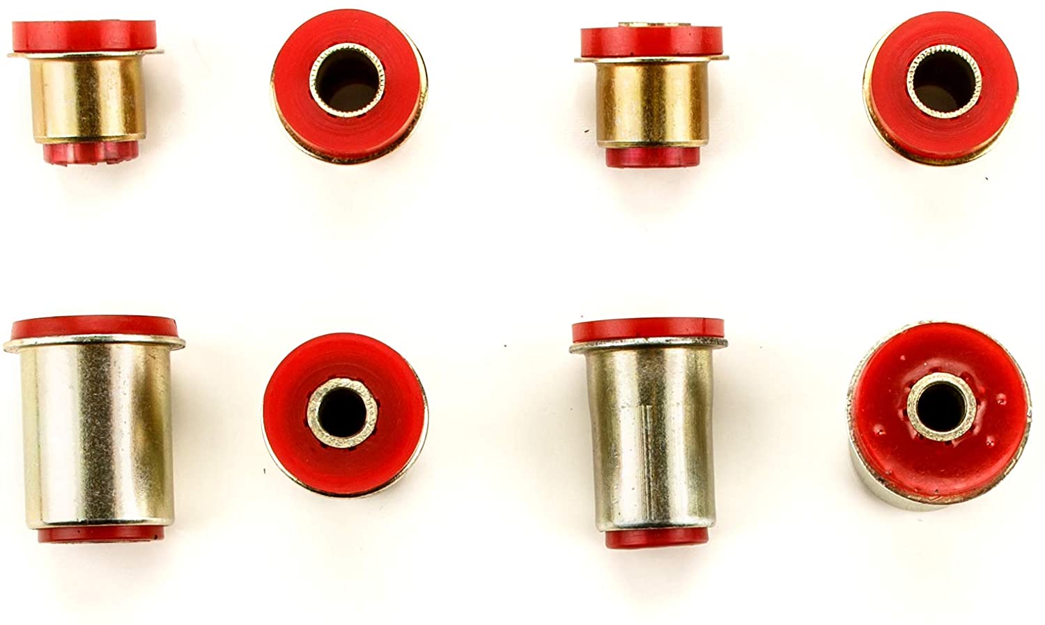 Andersen Restorations Red Polyurethane Control Arm Bushings Set Compatible with Chevrolet Chevelle OEM Spec Replacements (8 Piece Kit)
