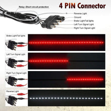 Partsam 60" 90LED Tailgate Light Bar Red White Backup Reverse LED Strip Turn Signal Brake Stop Indicator Tail Light Replacement for Most Cars, Trucks, SUV, RV, Van, Trailers