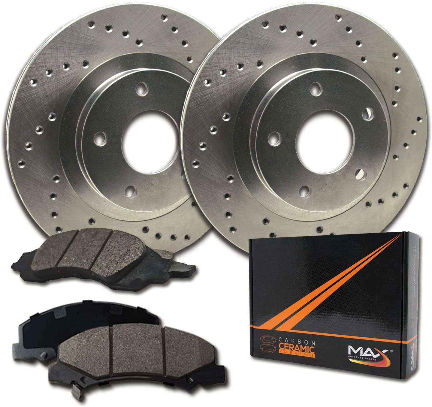 [Rear] Max Brakes Premium XD Rotors with Carbon Ceramic Pads KT044022