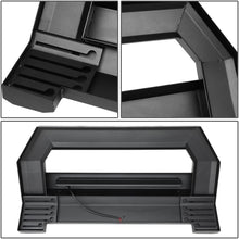 Replacement for Ford F150 Square Tube Lightweight Bull Bar w/LED Light+License Plate Relocation Kit (Black)