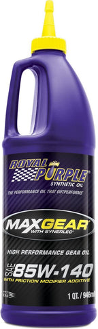 Royal Purple 01303 Max Gear 85W-140 High Performance Synthetic Automotive Gear Oil - 1 qt.
