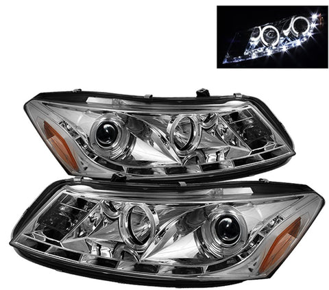 Spyder Auto 5010674 LED Halo Projector Headlights Chrome/Clear