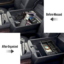 Reeauto Center Console Organizer Tray Compatible with 2019-2020 Chevy Silverado 1500/GMC Sierra 1500 and 2020 Chevy Silverado/GMC Sierra 2500HD 3500HD - Full Console w/Bucket Seats ONLY