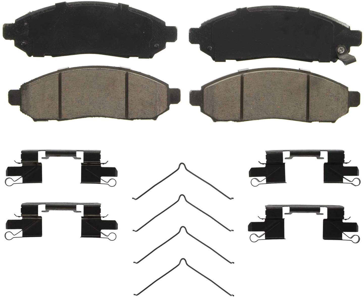 Wagner QuickStop ZD1094 Ceramic Disc Pad Set Includes Pad Installation Hardware, Front