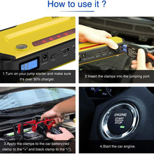 Balight Portable Car Jump Starter, 800A Peak 18000mAh 12V (up to 6.5L Gas/5.0L Diesel),QDSP Emergency Battery Jump Pack/Charger with USB,Type-C Port,LED FlashLight,LCD Screen,Compass