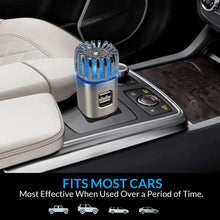 ZERLA Car Air Purifier, Car Air Freshener and 2-in-1 Ionic Air Purifier / 4.8A Metal Dual USB Ports - Remove Dust, Pollen, Smoke and Bad Odors