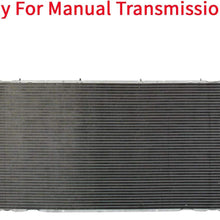 LYW Manual Aluminum/Plastic Radiator 2 Row compatible with 1994-2002 Dodge Ram 2500 3500 5.9L L6