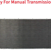 ASL CU1553 2 Row 56mm Core Complete MT Radiator Manual Transmission Assembly without Oil Cooler for 1994-2002 Ram 2500 3500 5.9L L6