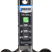 Reese Towpower 7039800 Triple Ball Mount, Black Nickel, Versatile and Universal